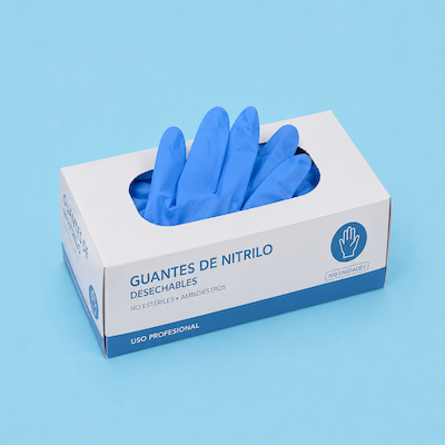 Guantes de Nitrilo Desechables Premium | Caja x 100 Unidades